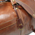 Leather Monogram Key Fob brown